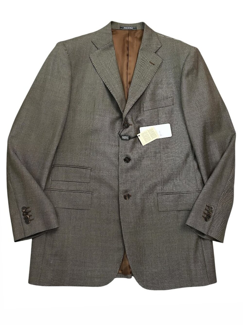 Andrew Carrington Sartoriale Thomas Men's Italian Size 43  (chest 46") Brown NWT